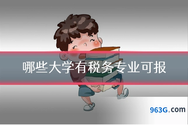 哪些大学有税务专业可报