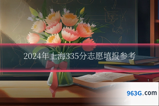 2024年上海335分志愿填报参考