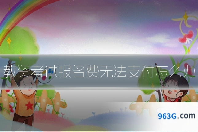 教资考试报名费无法支付怎么办