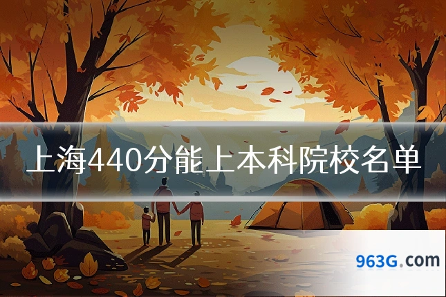 上海440分能上本科院校名单