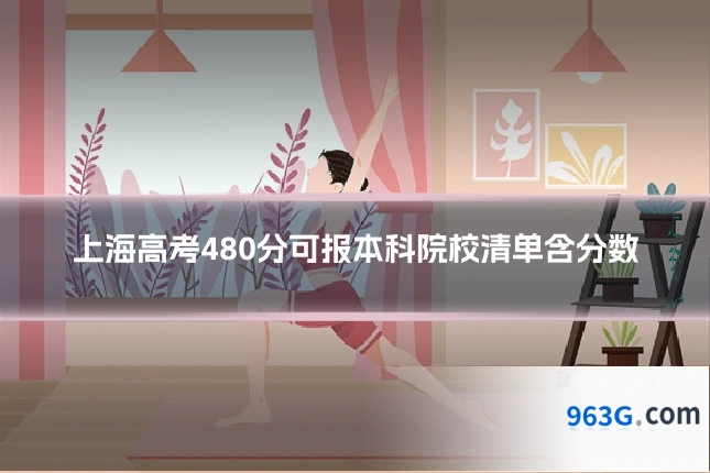 上海高考480分可报本科院校清单含分数