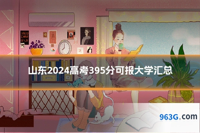山东2024高考395分可报大学汇总
