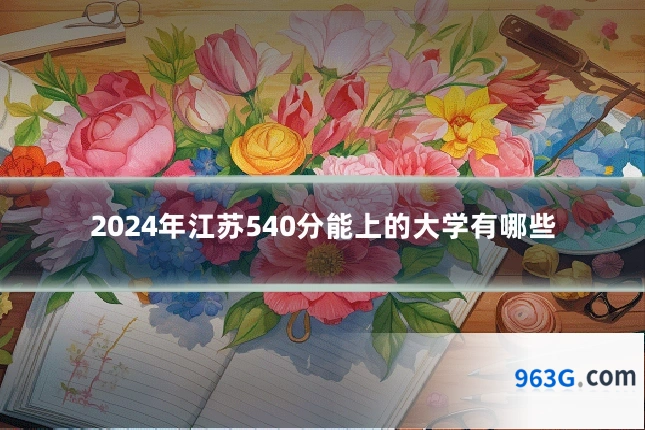 2024年江苏540分能上的大学有哪些