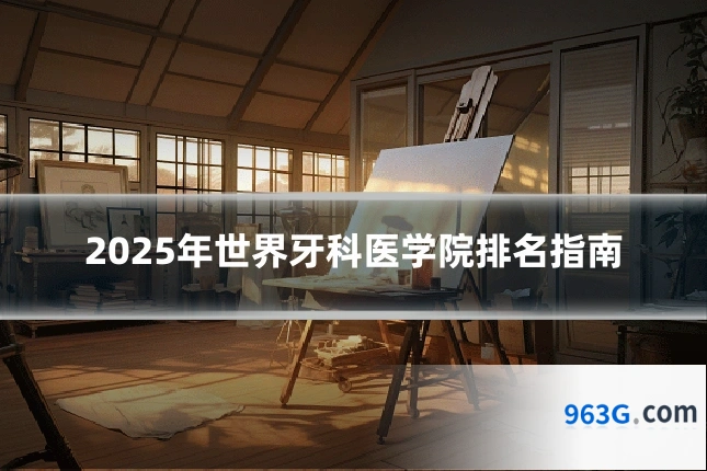 2025年世界牙科医学院排名指南
