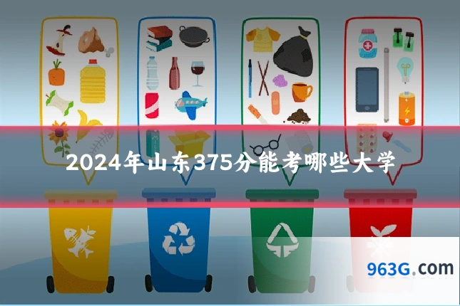 2024年山东375分能考哪些大学