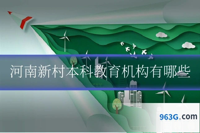 河南新村本科教育机构有哪些