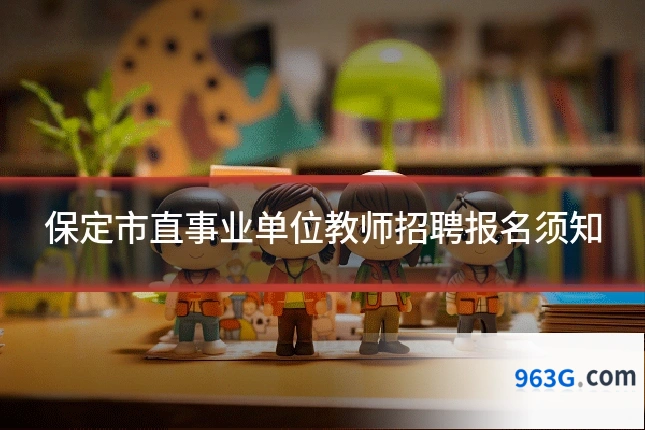 保定市直事业单位教师招聘报名须知