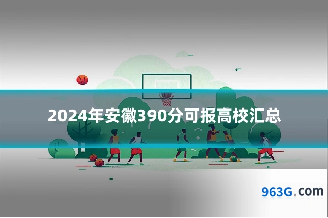 2024年安徽390分可报高校汇总