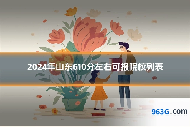 2024年山东610分左右可报院校列表