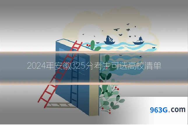 2024年安徽325分考生可选高校清单