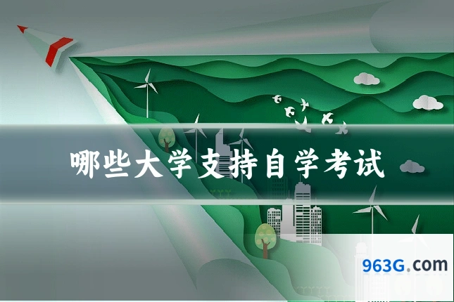 哪些大学支持自学考试