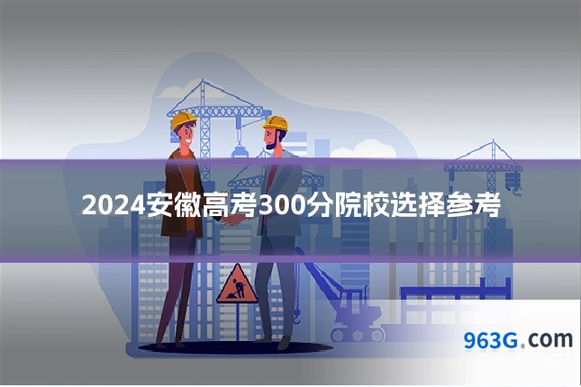 2024安徽高考300分院校选择参考