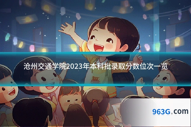 沧州交通学院2023年本科批录取分数位次一览