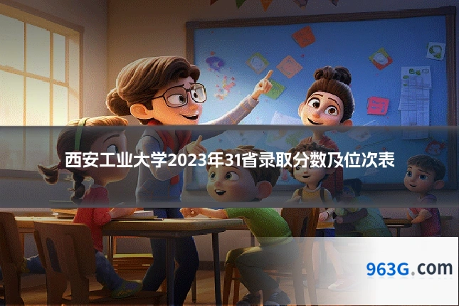西安工业大学2023年31省录取分数及位次表