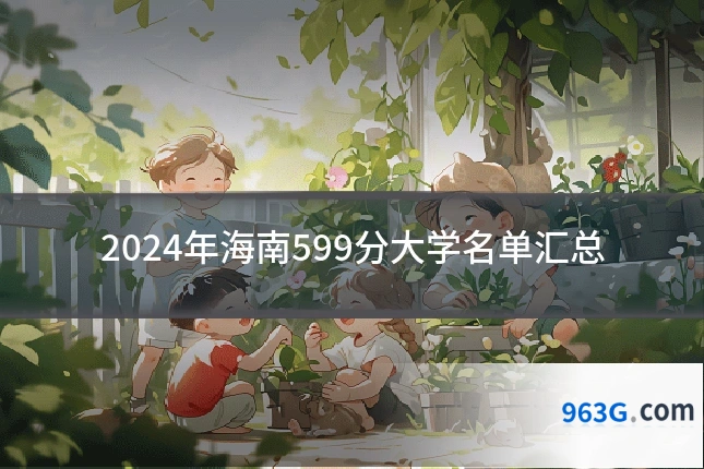2024年海南599分大学名单汇总