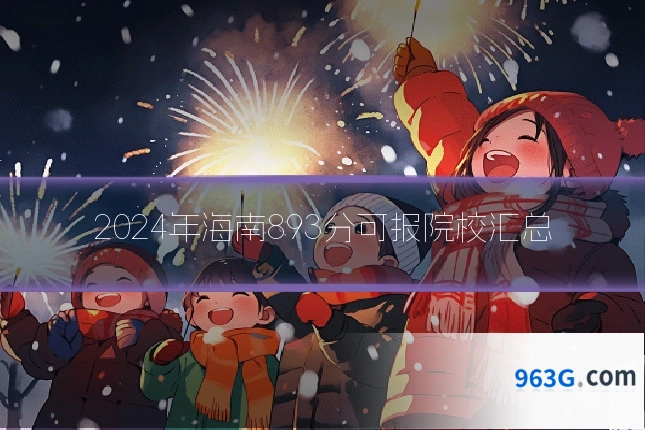 2024年海南893分可报院校汇总