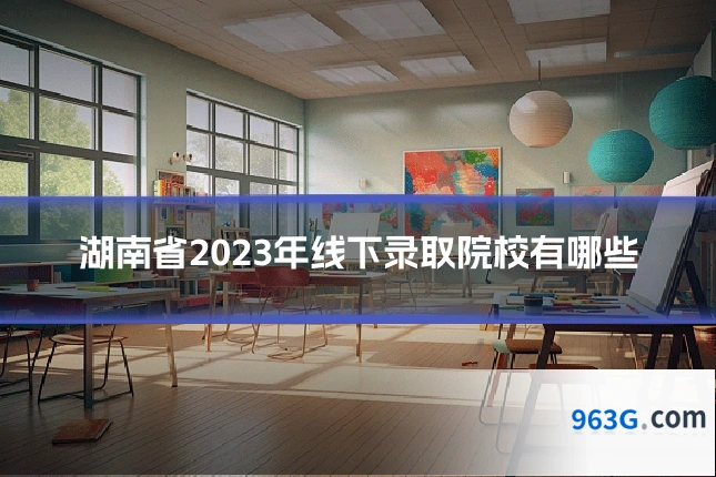 湖南省2023年线下录取院校有哪些