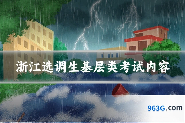 浙江选调生基层类考试内容