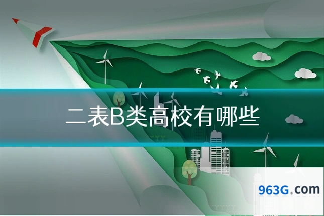 二表B类高校有哪些