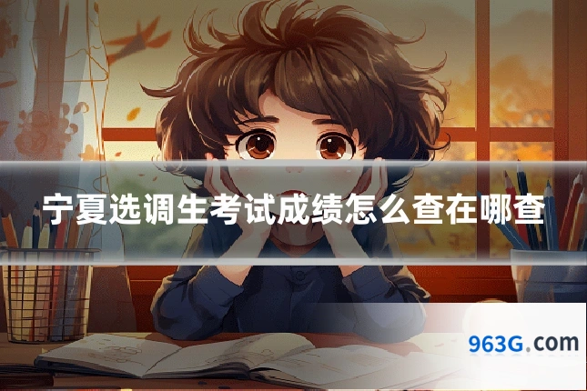 宁夏选调生考试成绩怎么查在哪查