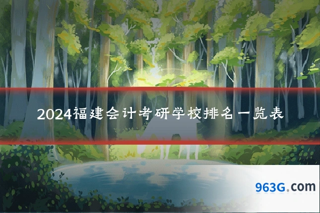2024福建会计考研学校排名一览表