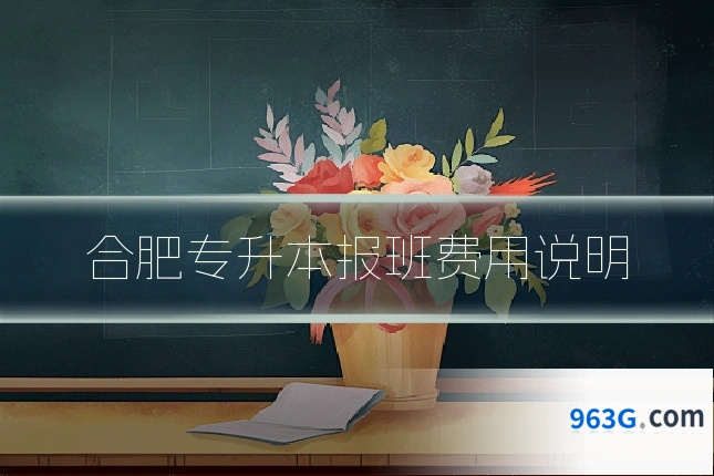 合肥专升本报班费用说明