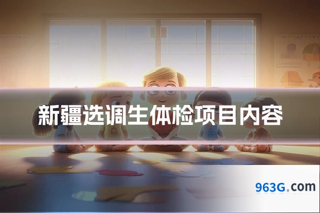 新疆选调生体检项目内容
