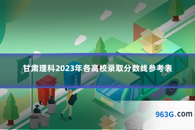 甘肃理科2023年各高校录取分数线参考表