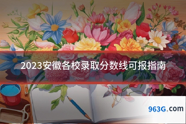 2023安徽各校录取分数线可报指南