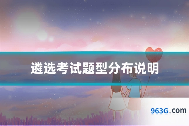 遴选考试题型分布说明