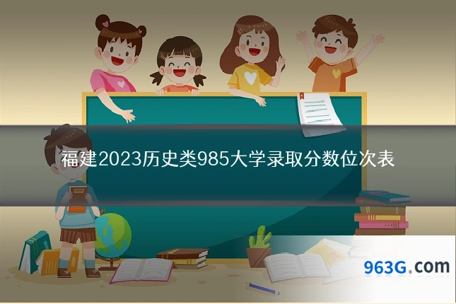 福建2023历史类985大学录取分数位次表