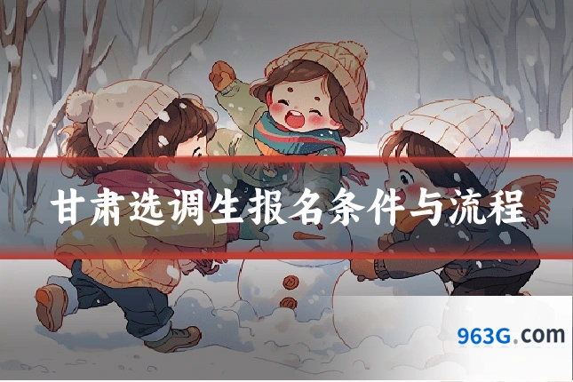 甘肃选调生报名条件与流程