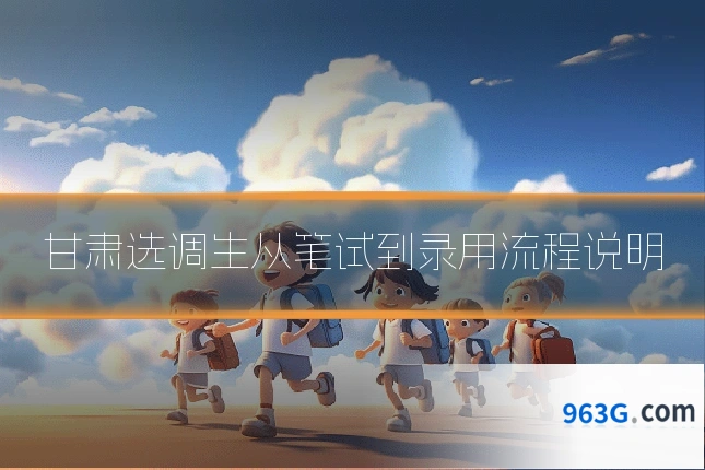 甘肃选调生从笔试到录用流程说明
