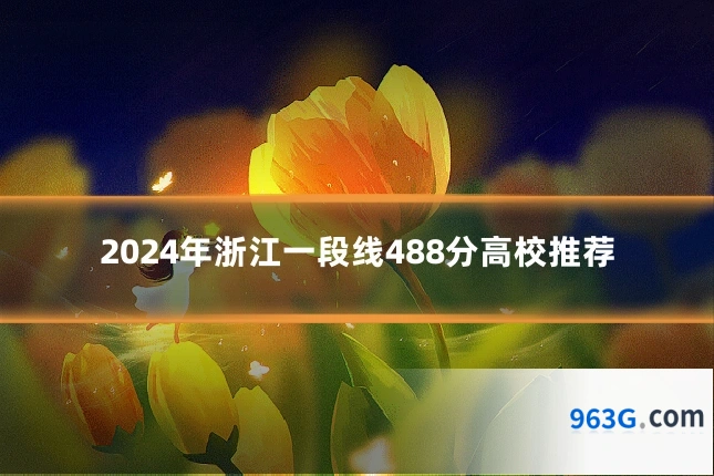 2024年浙江一段线488分高校推荐
