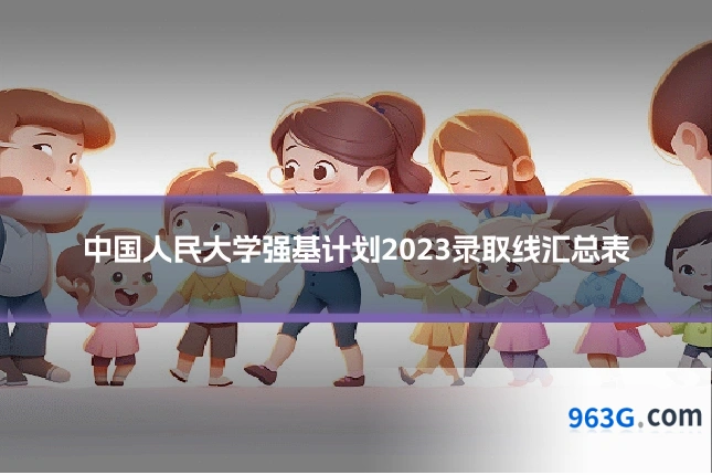 中国人民大学强基计划2023录取线汇总表