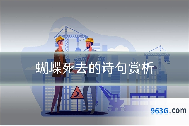 蝴蝶死去的诗句赏析