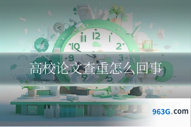 高校论文查重怎么回事