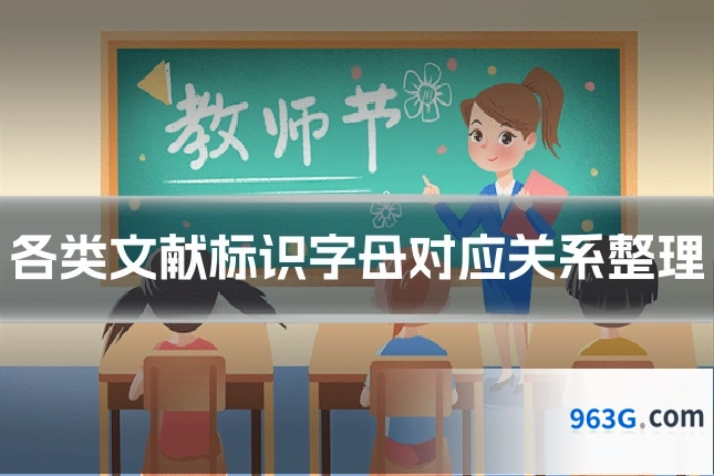 各类文献标识字母对应关系整理