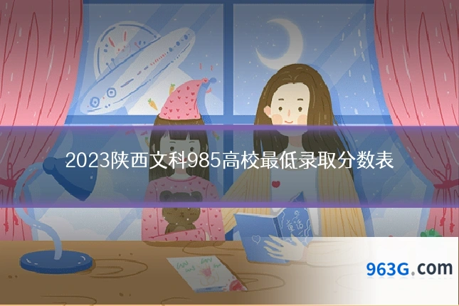 2023陕西文科985高校最低录取分数表