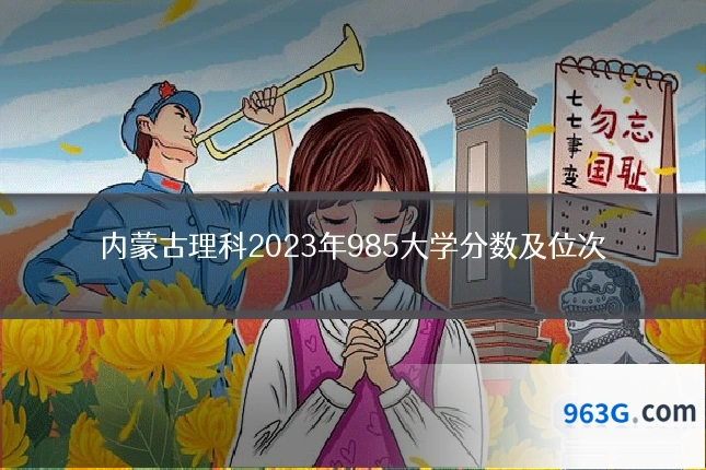 内蒙古理科2023年985大学分数及位次