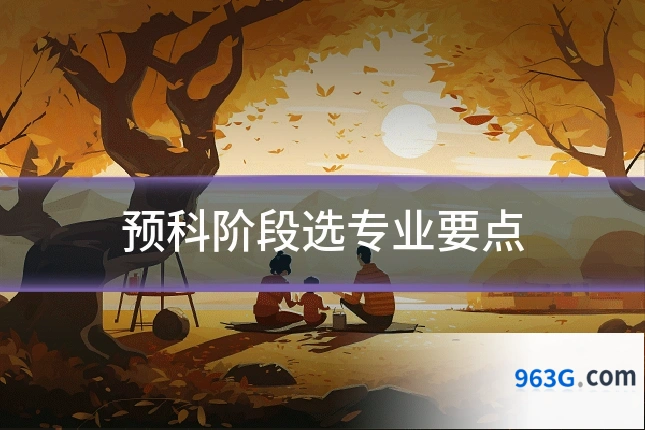 预科阶段选专业要点