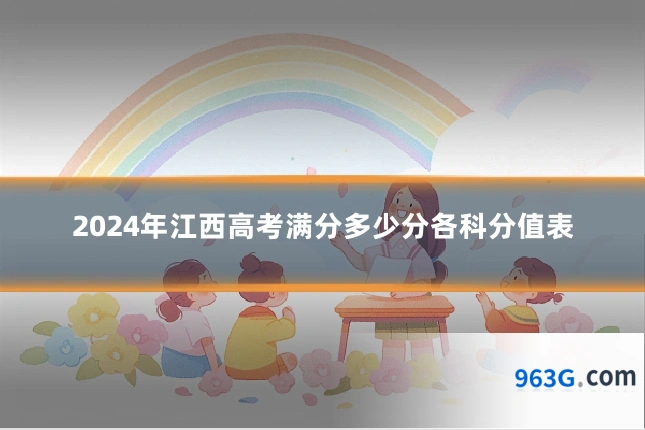 2024年江西高考满分多少分各科分值表
