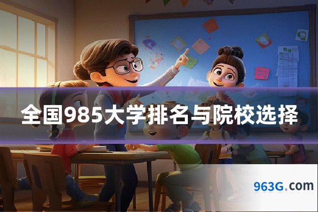 全国985大学排名与院校选择