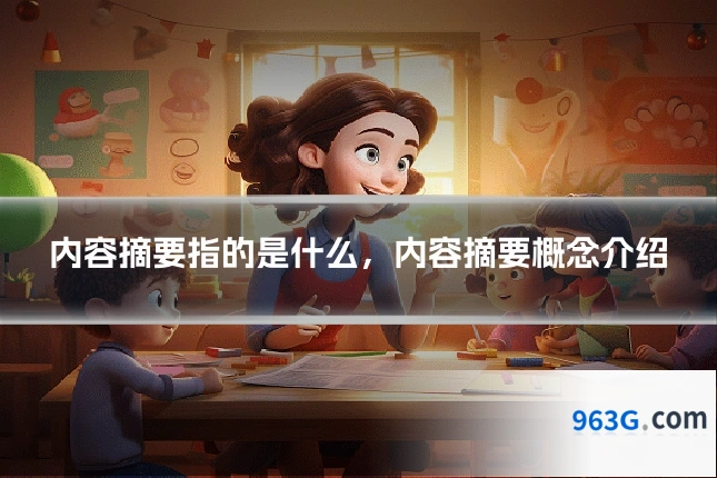 内容摘要指的是什么，内容摘要概念介绍
