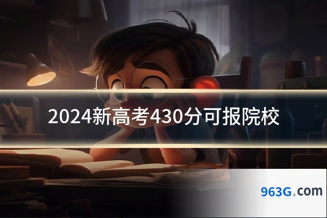 2024新高考430分可报院校