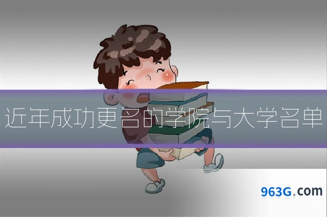 近年成功更名的学院与大学名单