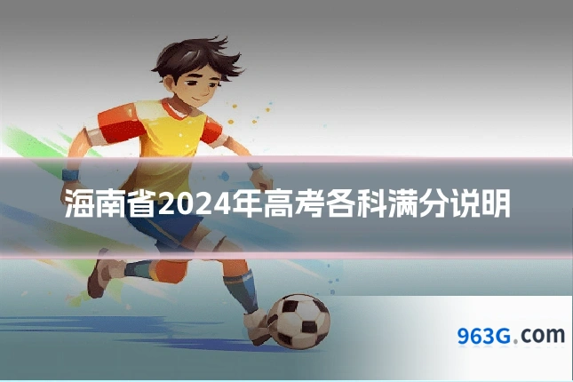 海南省2024年高考各科满分说明