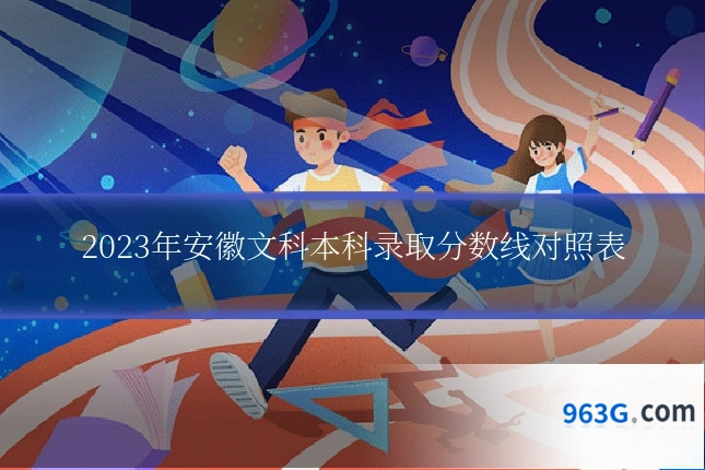 2023年安徽文科本科录取分数线对照表