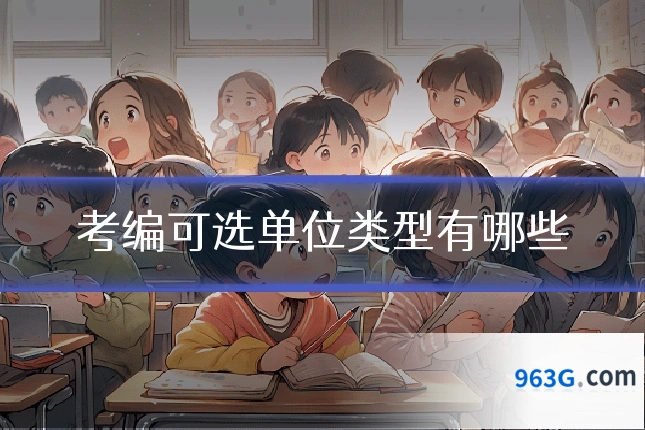 考编可选单位类型有哪些