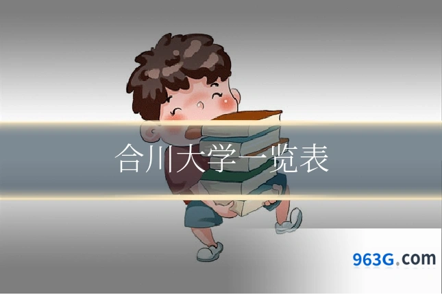 合川大学一览表